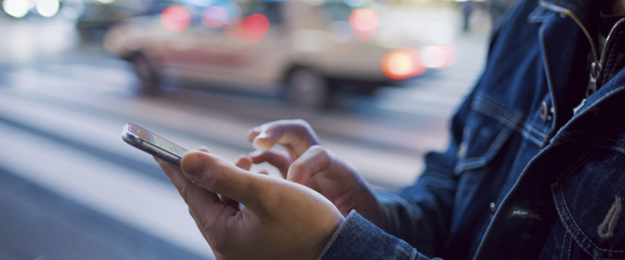 Hands holding a phone